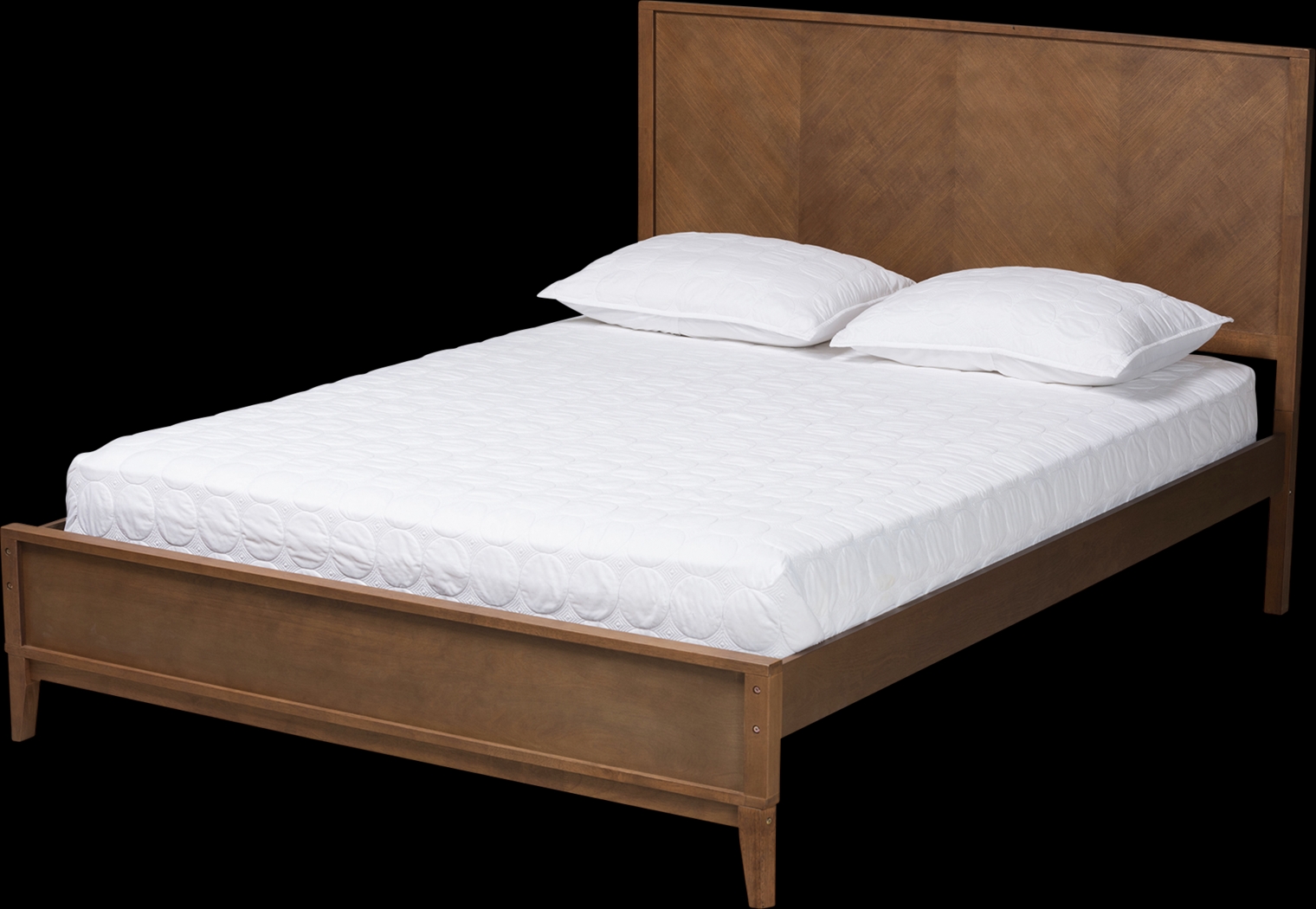 Biruta Brown Queen Platform Bed - Thumbnail - Image 1
