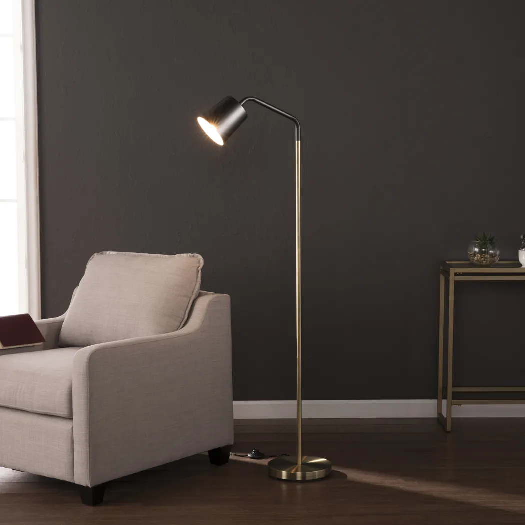 Birwood Black Floor Lamp - Thumbnail - Image 4