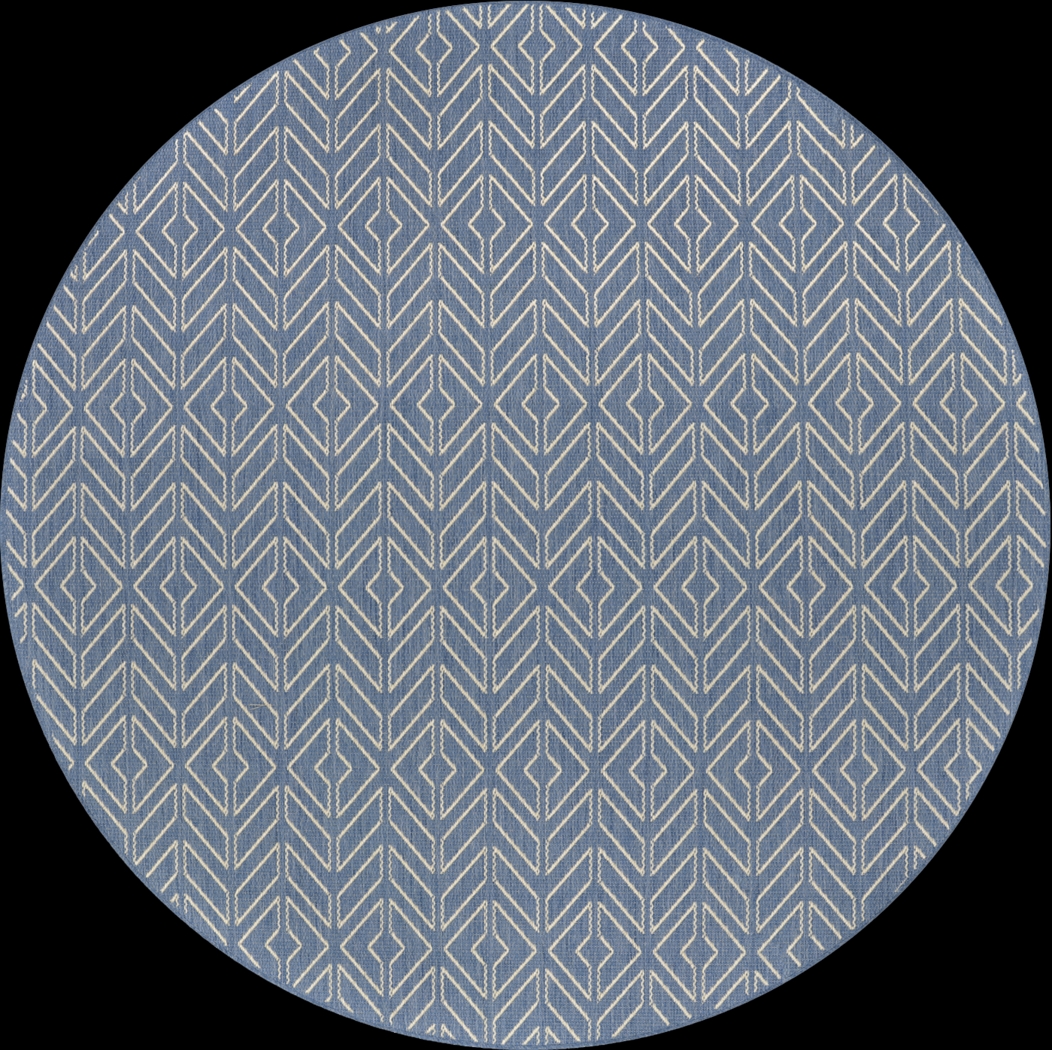 Biscay Chambray 7'6 Round Indoor/Outdoor Rug - Thumbnail - Image 1