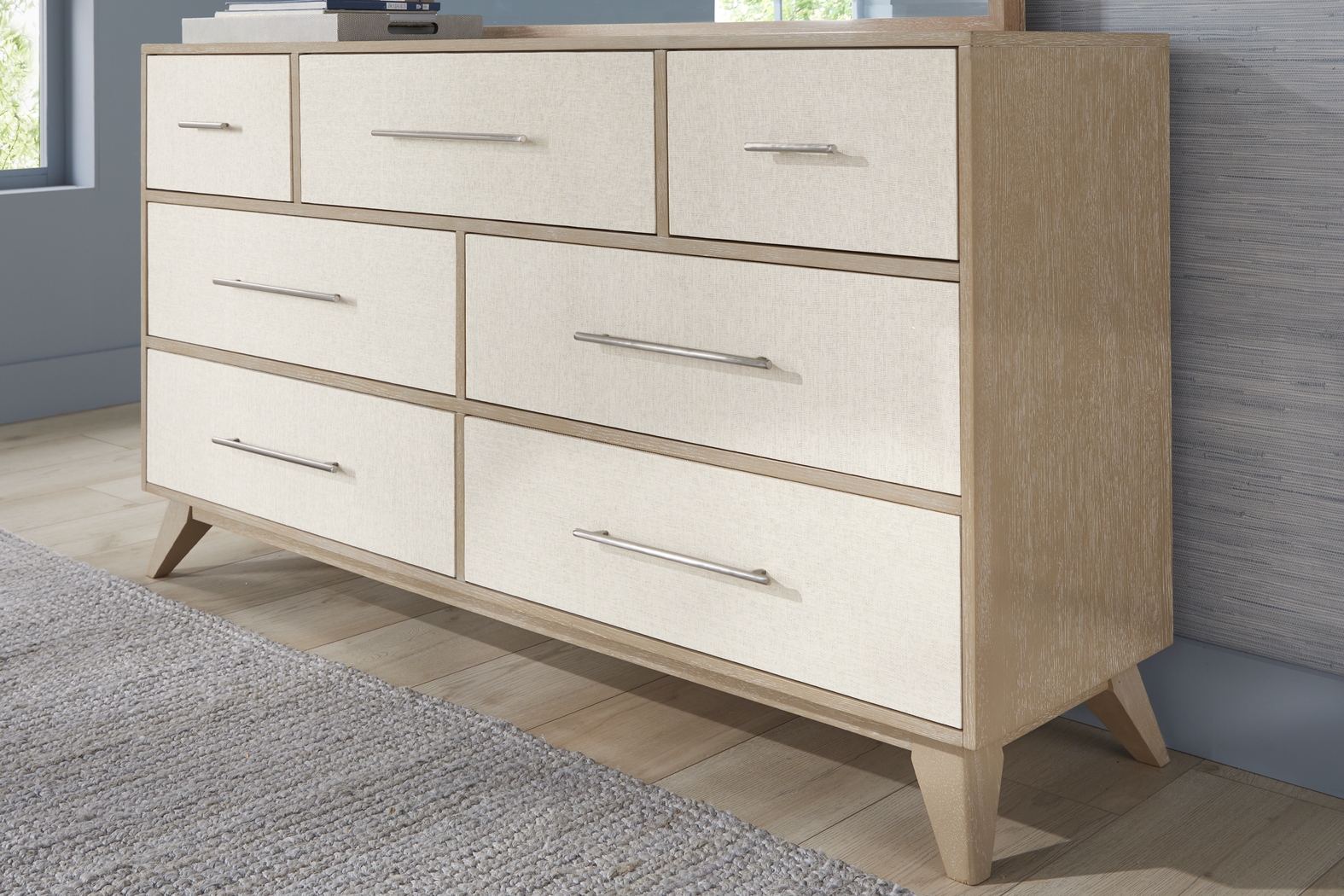 Biscayne Natural 7 Pc King Panel Bedroom - Thumbnail - Image 10