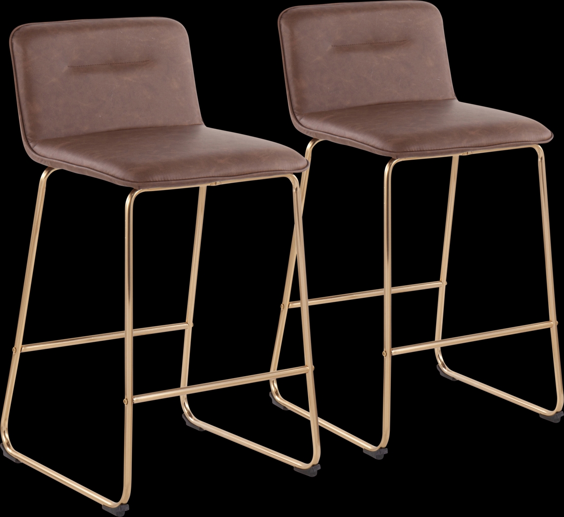 Bishopwood I Espresso Counter Height Stool, Set of 2 - Thumbnail - Image 1