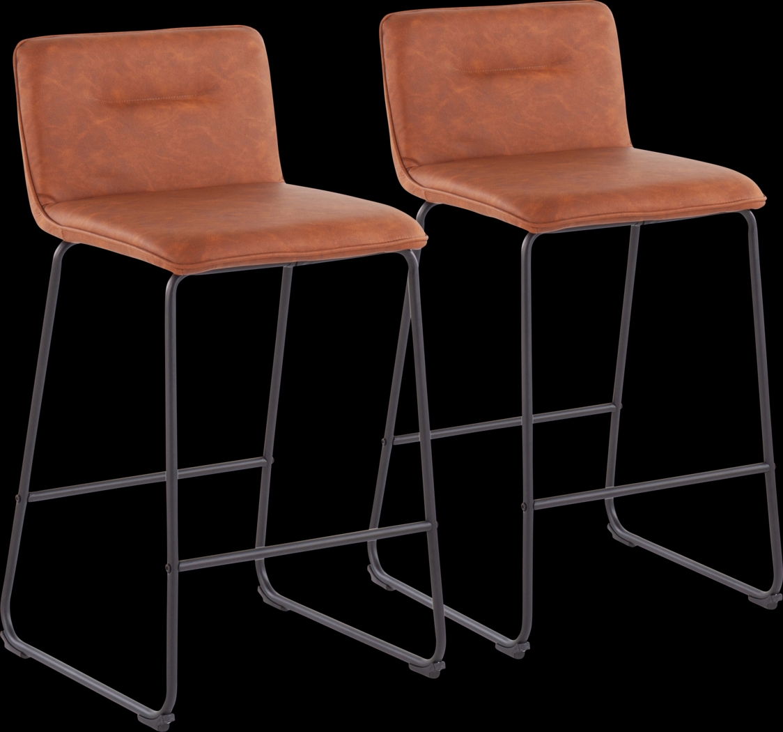 Bishopwood II Camel Counter Height Stool, Set of 2 - Thumbnail - Image 1