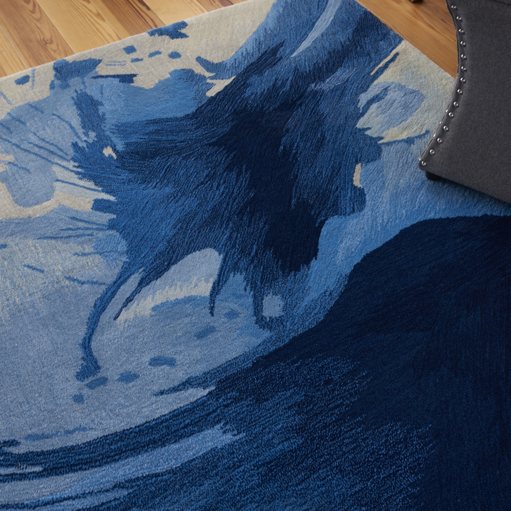 Bismarck Blue 5'25" x 7'75" Rug - Thumbnail - Image 4