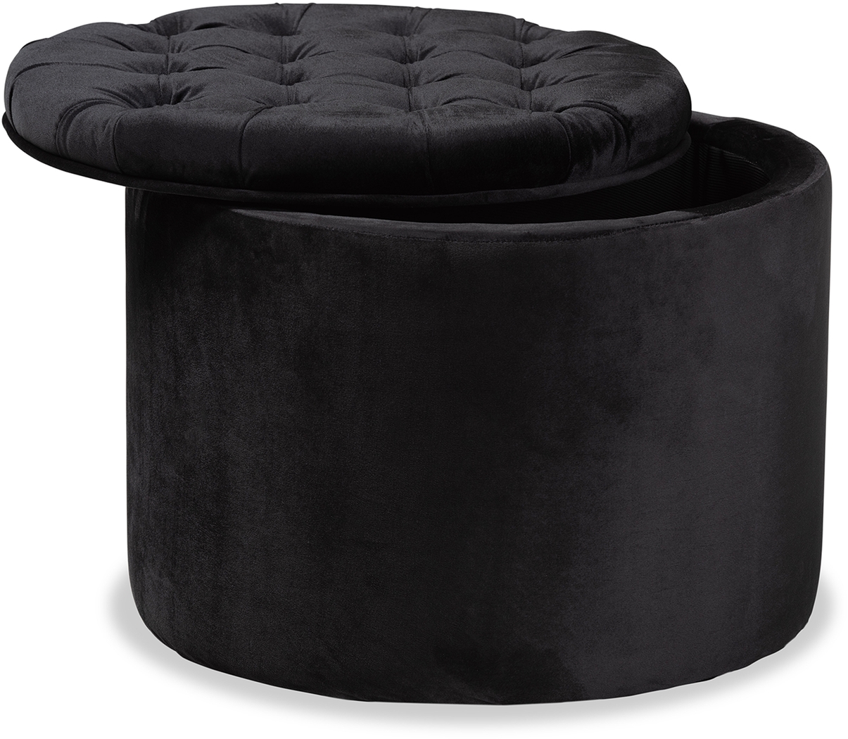 Bissonet Black Ottoman - Thumbnail - Image 2