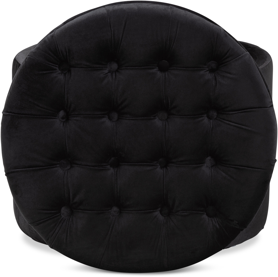 Bissonet Black Ottoman - Thumbnail - Image 3