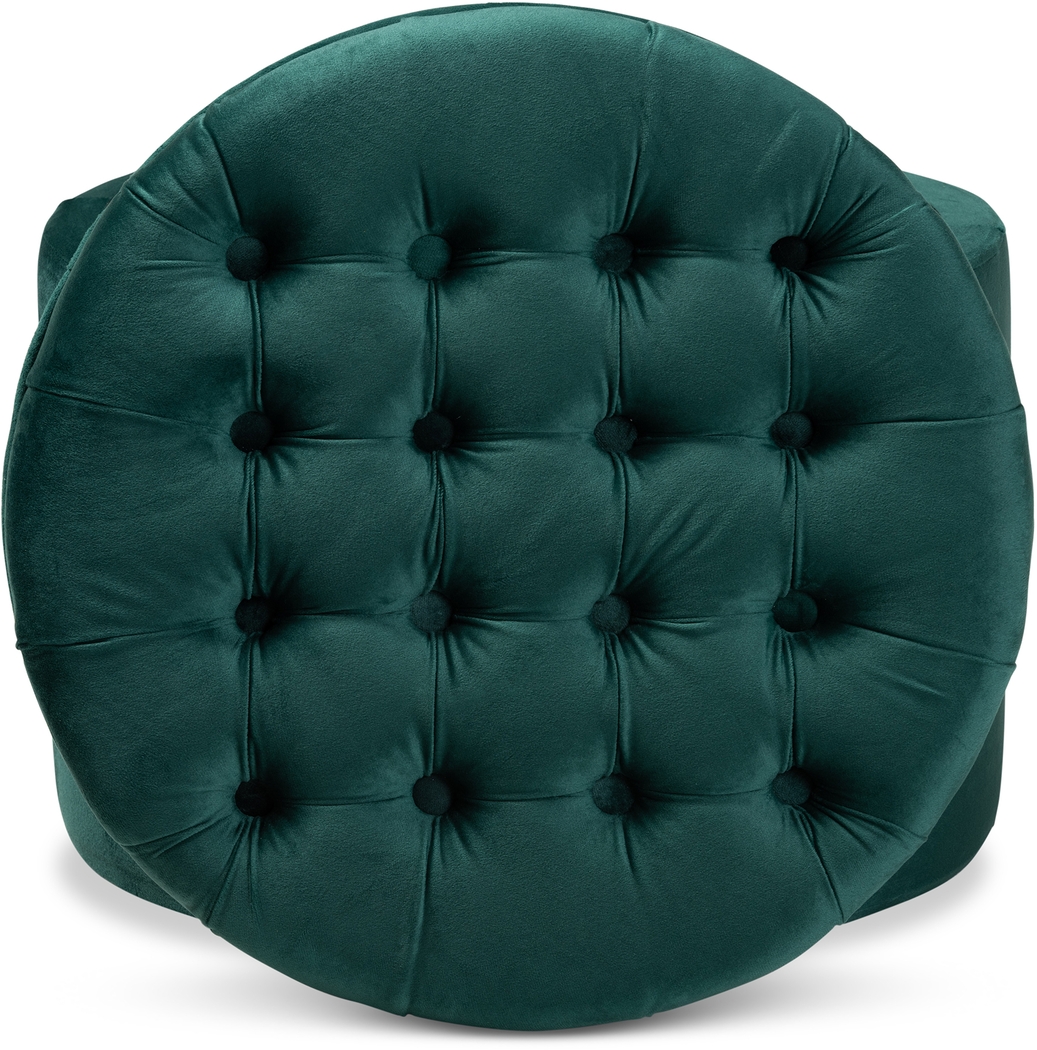 Bissonet Green Ottoman - Thumbnail - Image 3