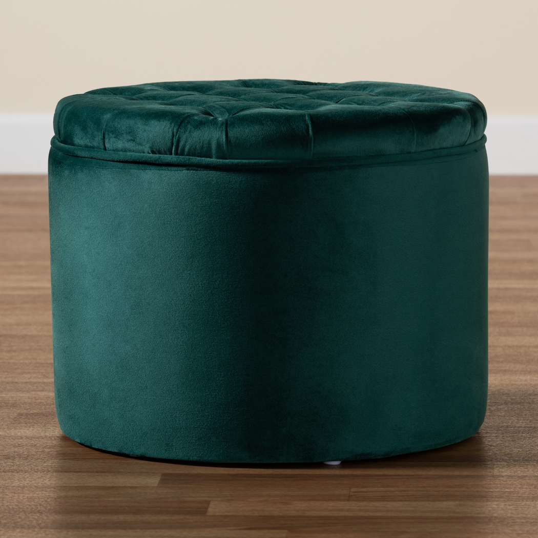 Bissonet Green Ottoman - Thumbnail - Image 4