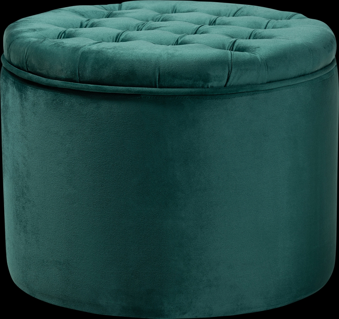 Bissonet Green Ottoman - Thumbnail - Image 1