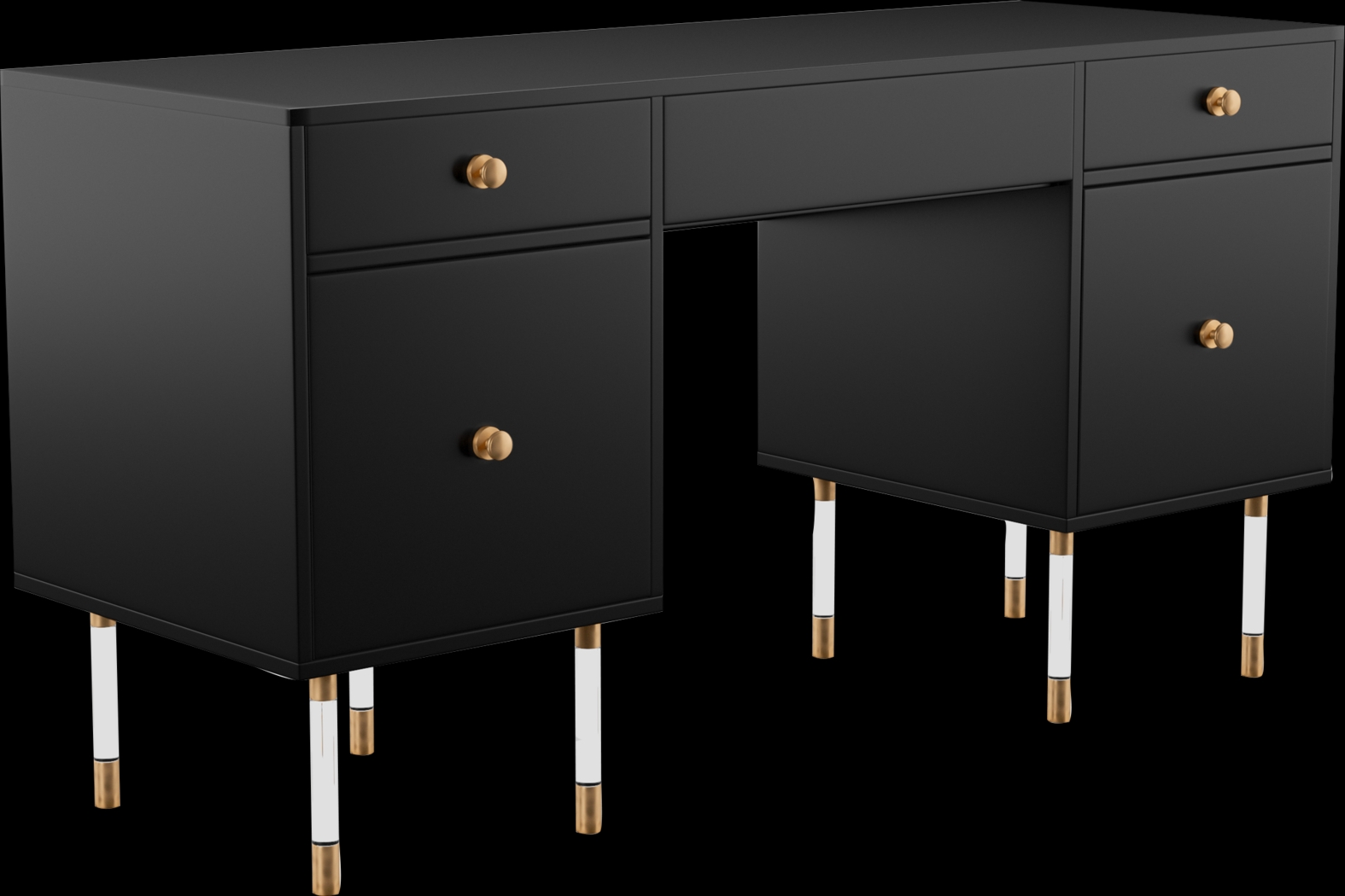 Bistineau Black Writing Desk - Thumbnail - Image 1