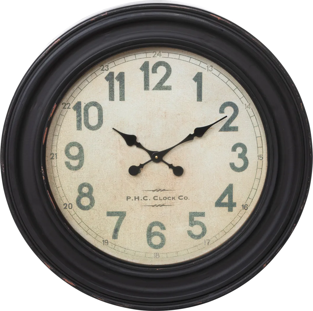 Bitar Black Wall Clock - Thumbnail - Image 1