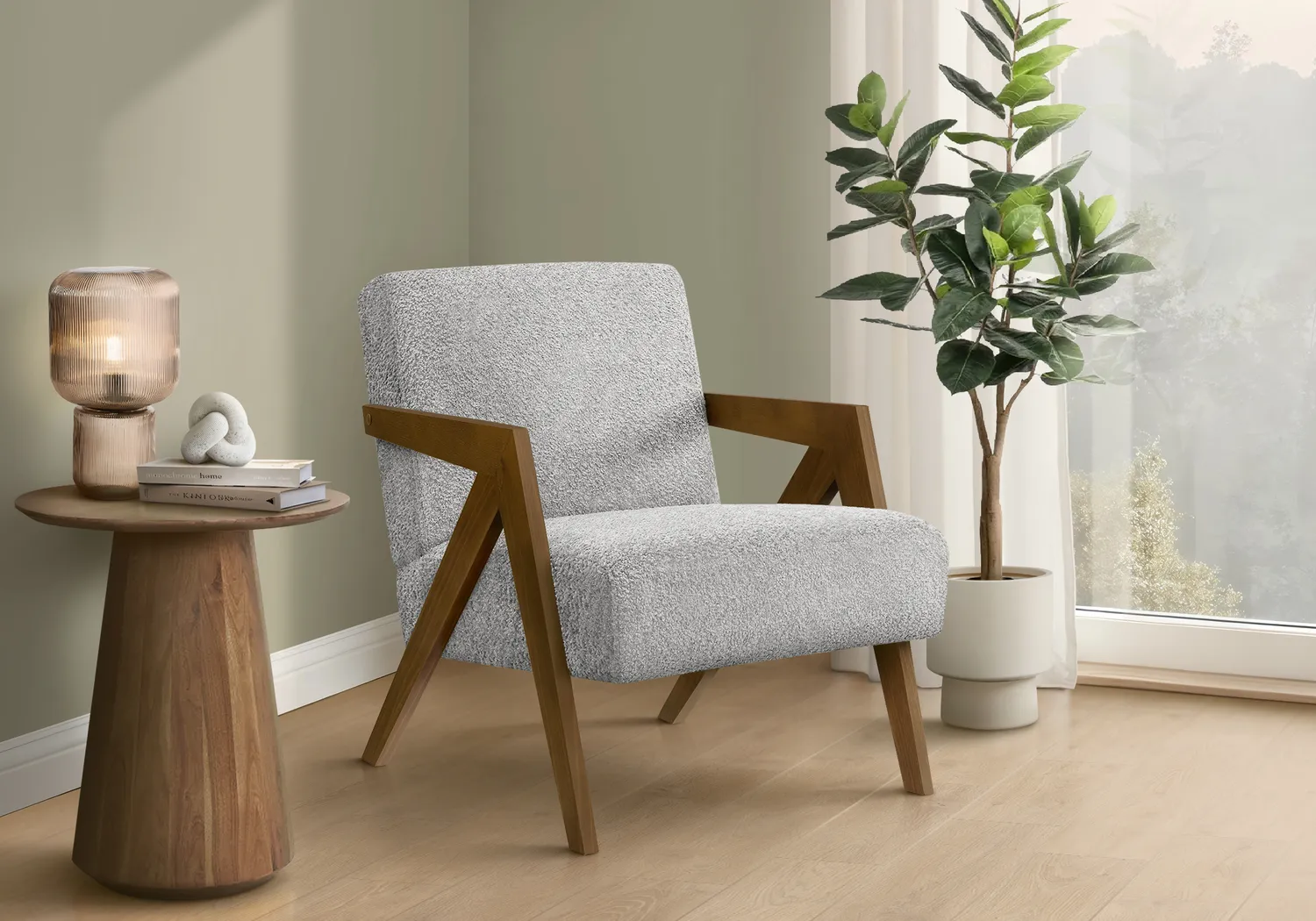 Bito Gray Accent Chair - Thumbnail - Image 2