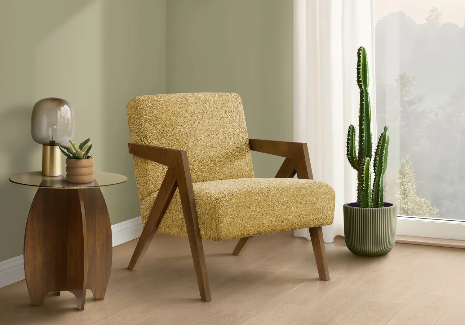 Bito Yellow Accent Chair - Thumbnail - Image 2