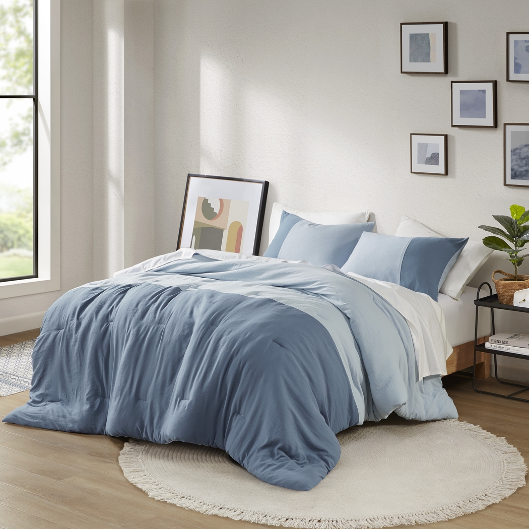 Blackthornea Blue Full/Queen 3 Pc Comforter Set - Thumbnail - Image 2