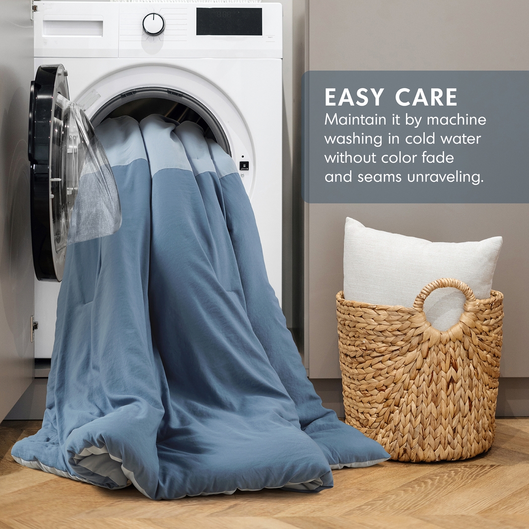 Blackthornea Blue Full/Queen 3 Pc Comforter Set - Thumbnail - Image 8