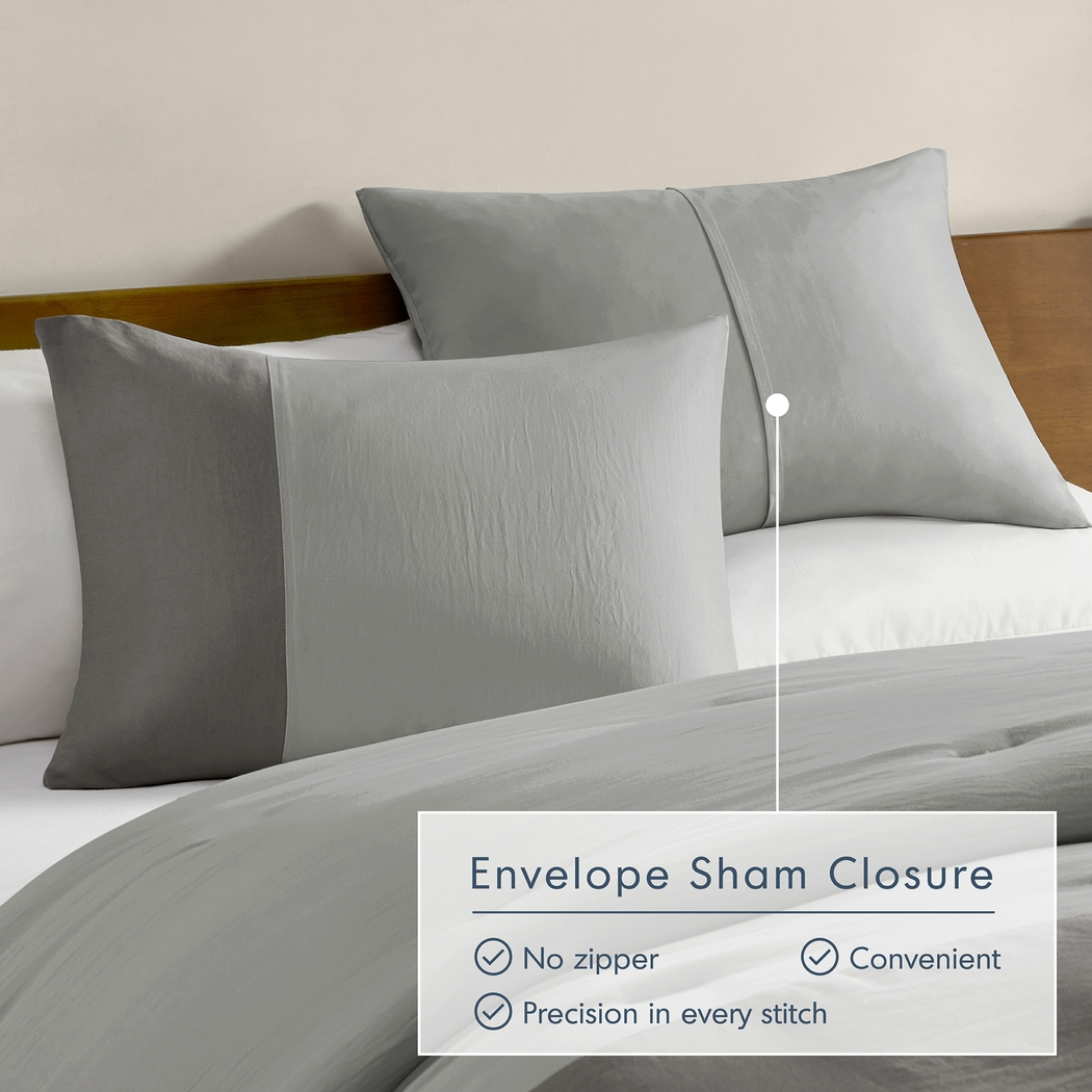 Blackthornea Gray Full/Queen 3 Pc Comforter Set - Thumbnail - Image 14