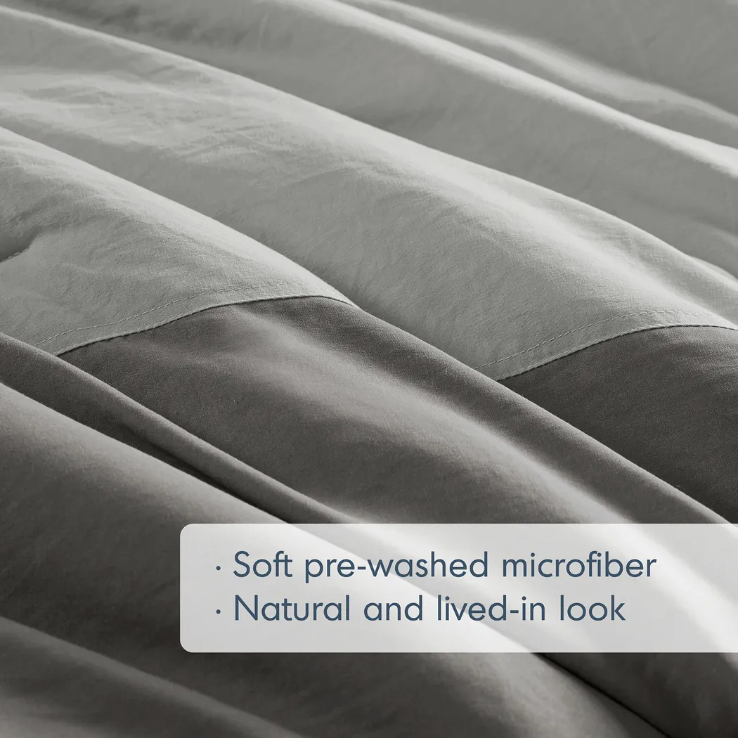Blackthornea Gray King/California King 3 Pc Comforter Set - Thumbnail - Image 11