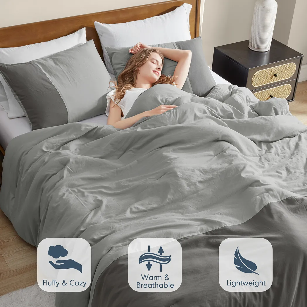 Blackthornea Gray King/California King 3 Pc Comforter Set - Thumbnail - Image 12
