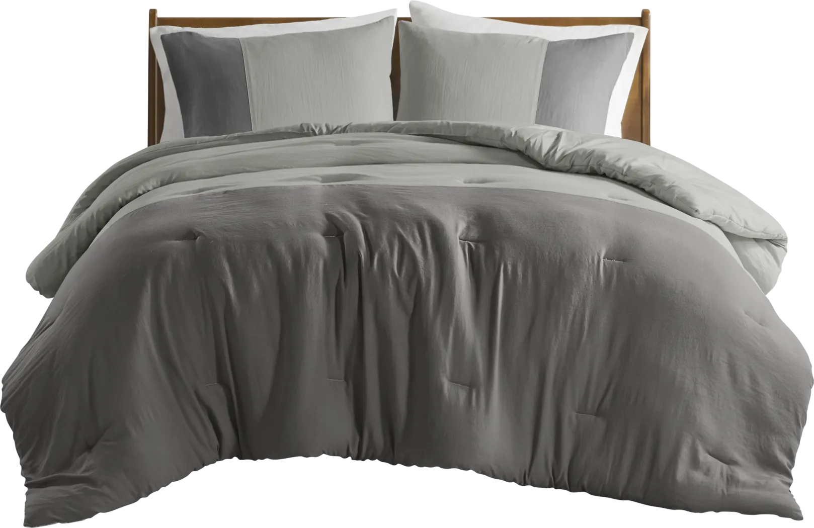 Blackthornea Gray King/California King 3 Pc Comforter Set - Thumbnail - Image 5