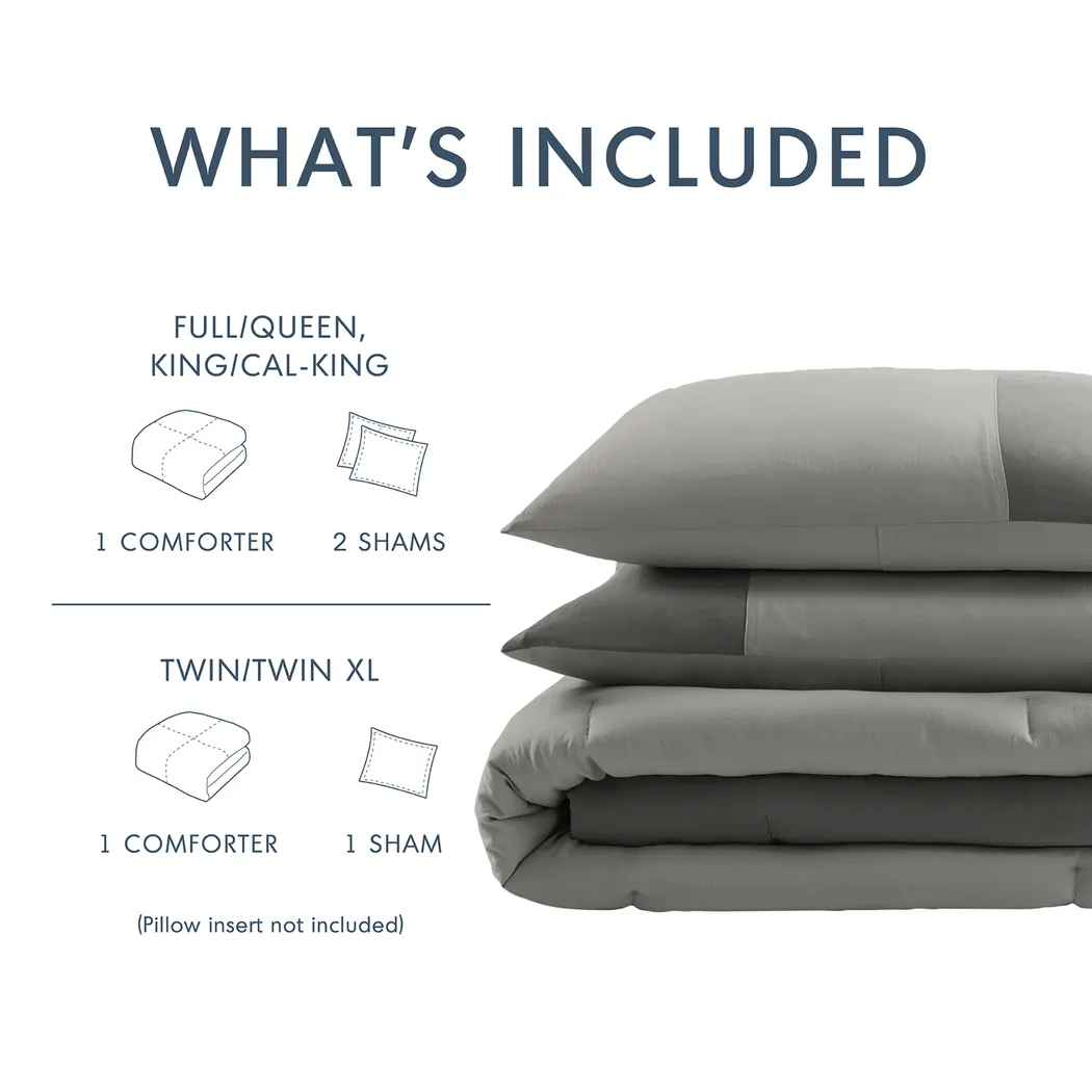 Blackthornea Gray King/California King 3 Pc Comforter Set - Thumbnail - Image 10