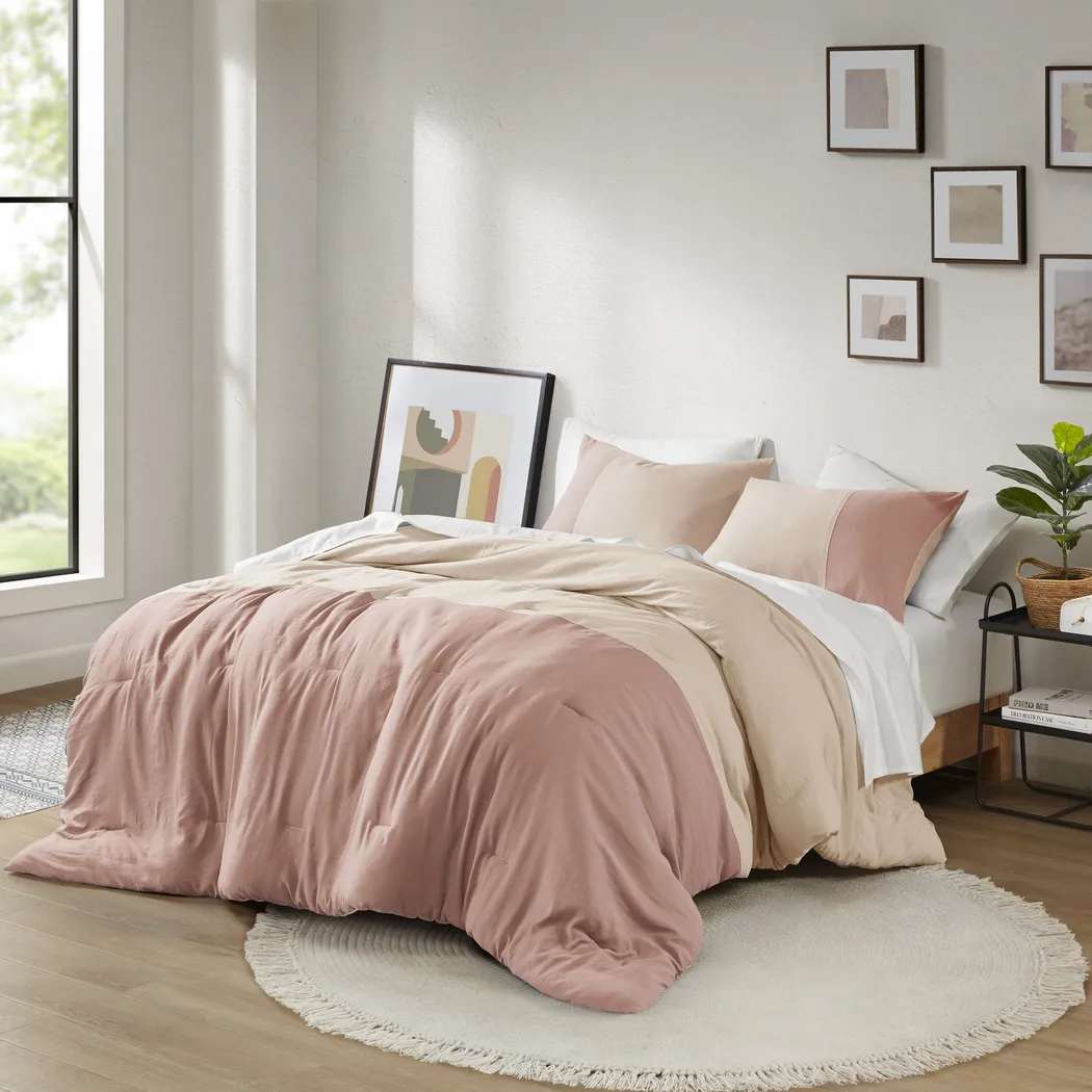 Blackthornea Pink Full/Queen 3 Pc Comforter Set - Thumbnail - Image 2