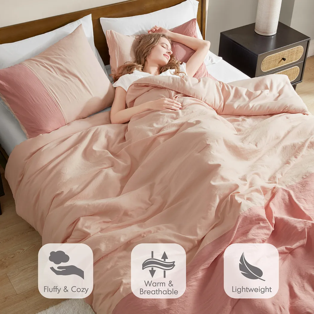 Blackthornea Pink Full/Queen 3 Pc Comforter Set - Thumbnail - Image 12