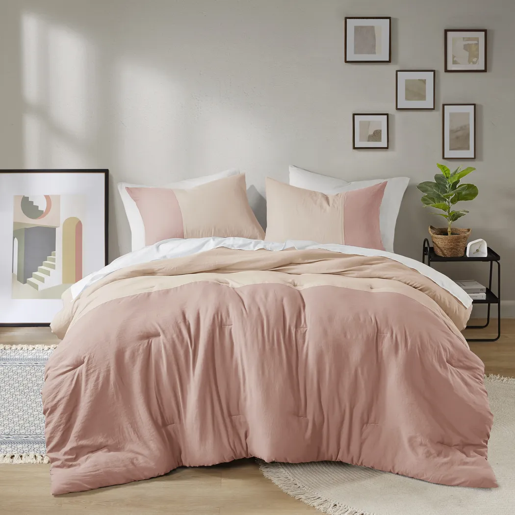 Blackthornea Pink Full/Queen 3 Pc Comforter Set - Thumbnail - Image 3