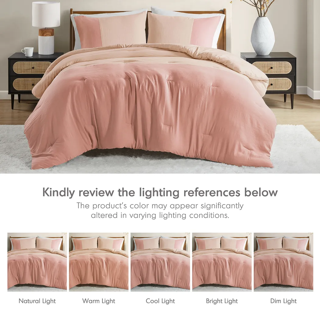 Blackthornea Pink Full/Queen 3 Pc Comforter Set - Thumbnail - Image 9