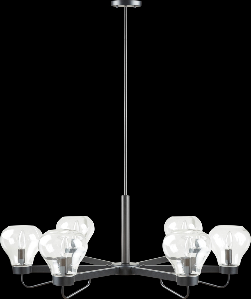 Blaine Cave Black Chandelier - Thumbnail - Image 1