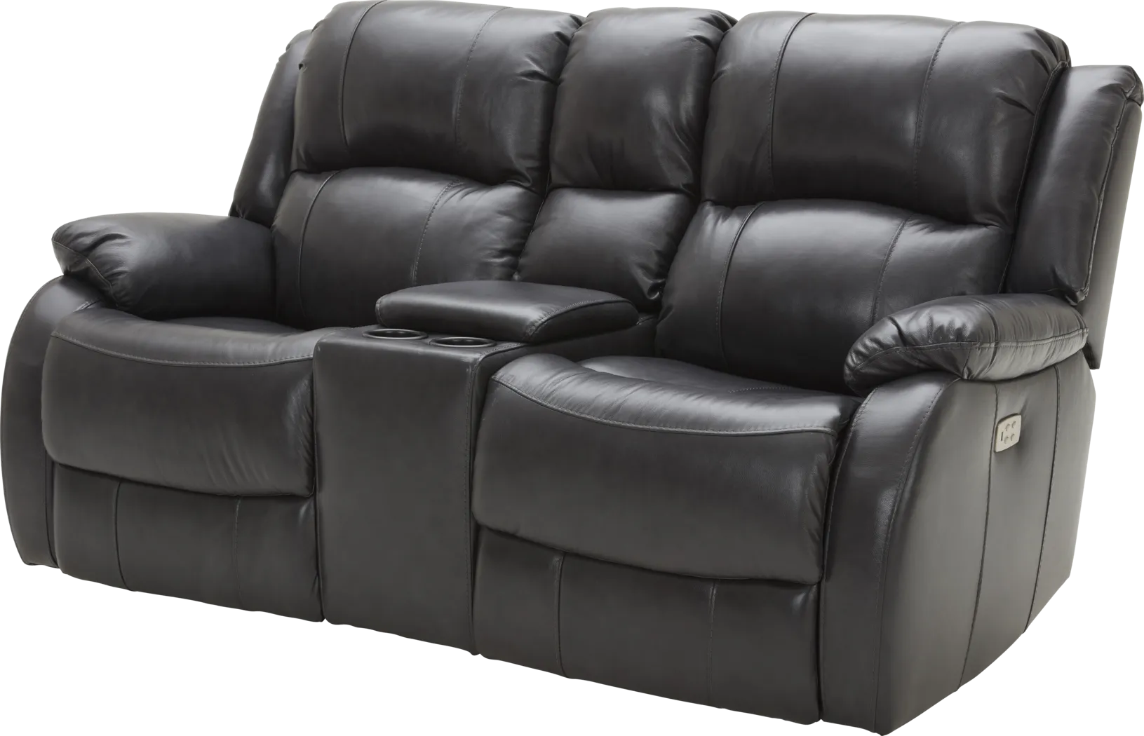 Blaineville Black Leather 3 Pc Dual Power Reclining Living Room - Thumbnail - Image 10