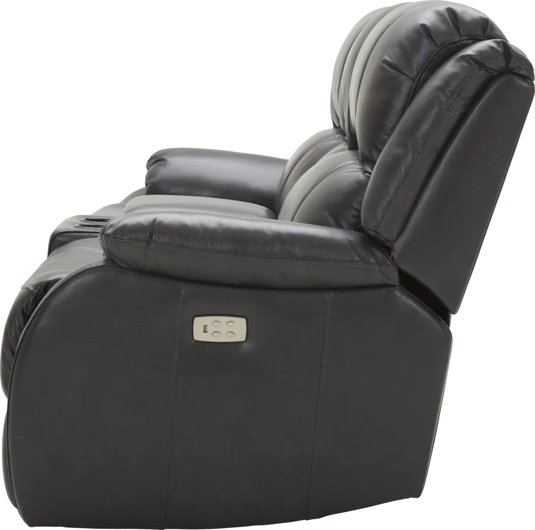 Blaineville Black Leather 3 Pc Dual Power Reclining Living Room - Thumbnail - Image 12