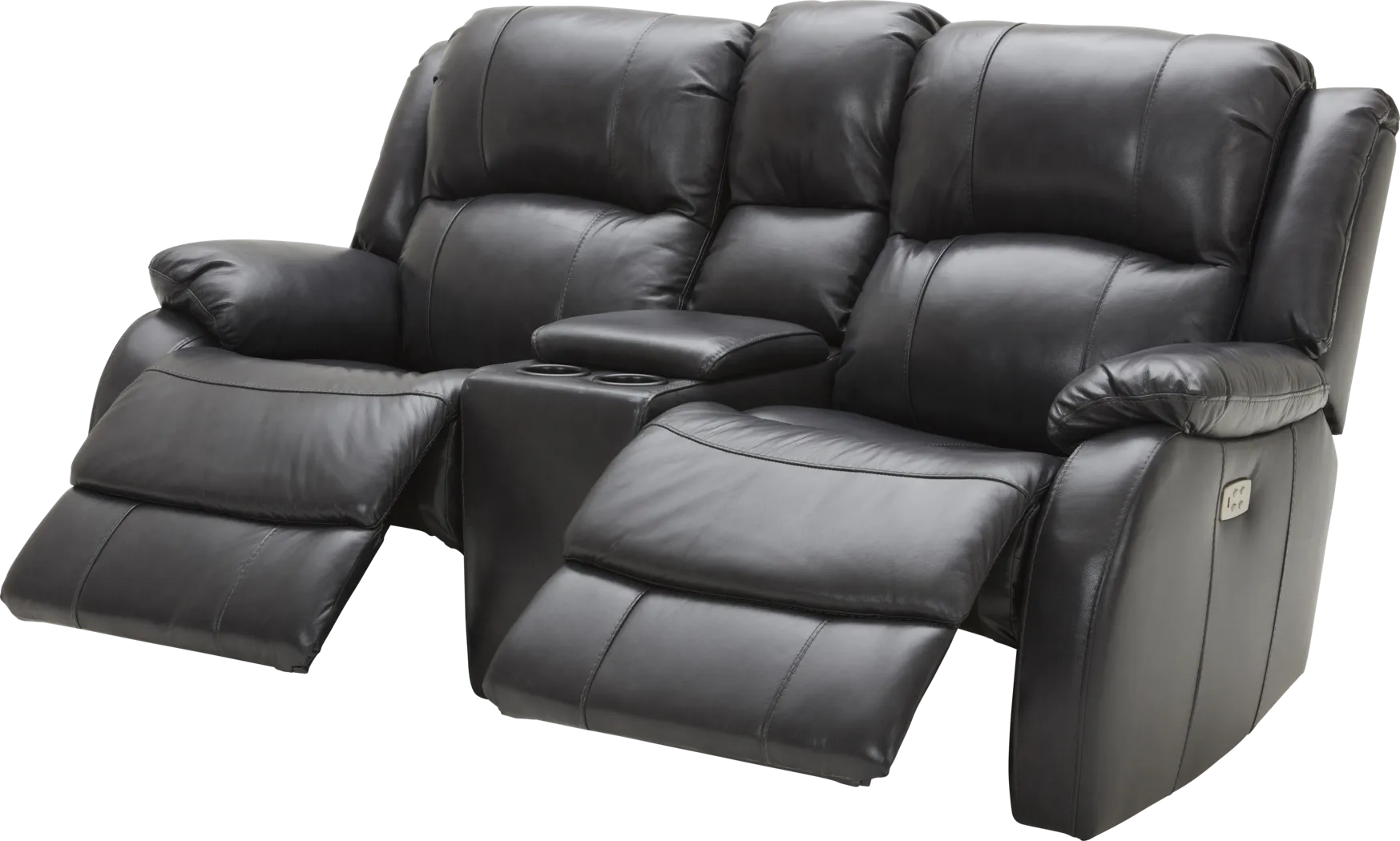 Blaineville Black Leather 3 Pc Dual Power Reclining Living Room - Thumbnail - Image 18