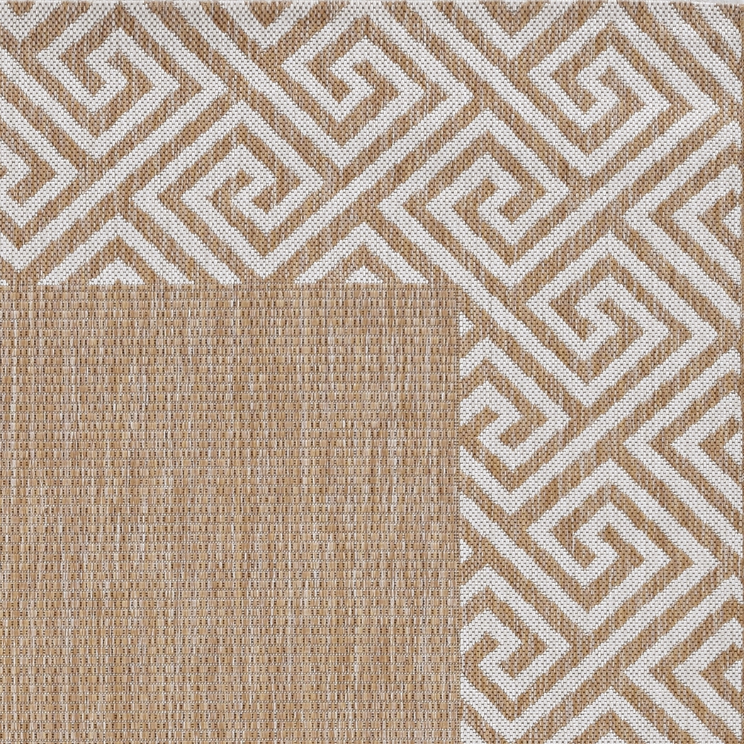 Blaintos Natural/Brown 7'10 x 10'10 Indoor/Outdoor Rug - Thumbnail - Image 2