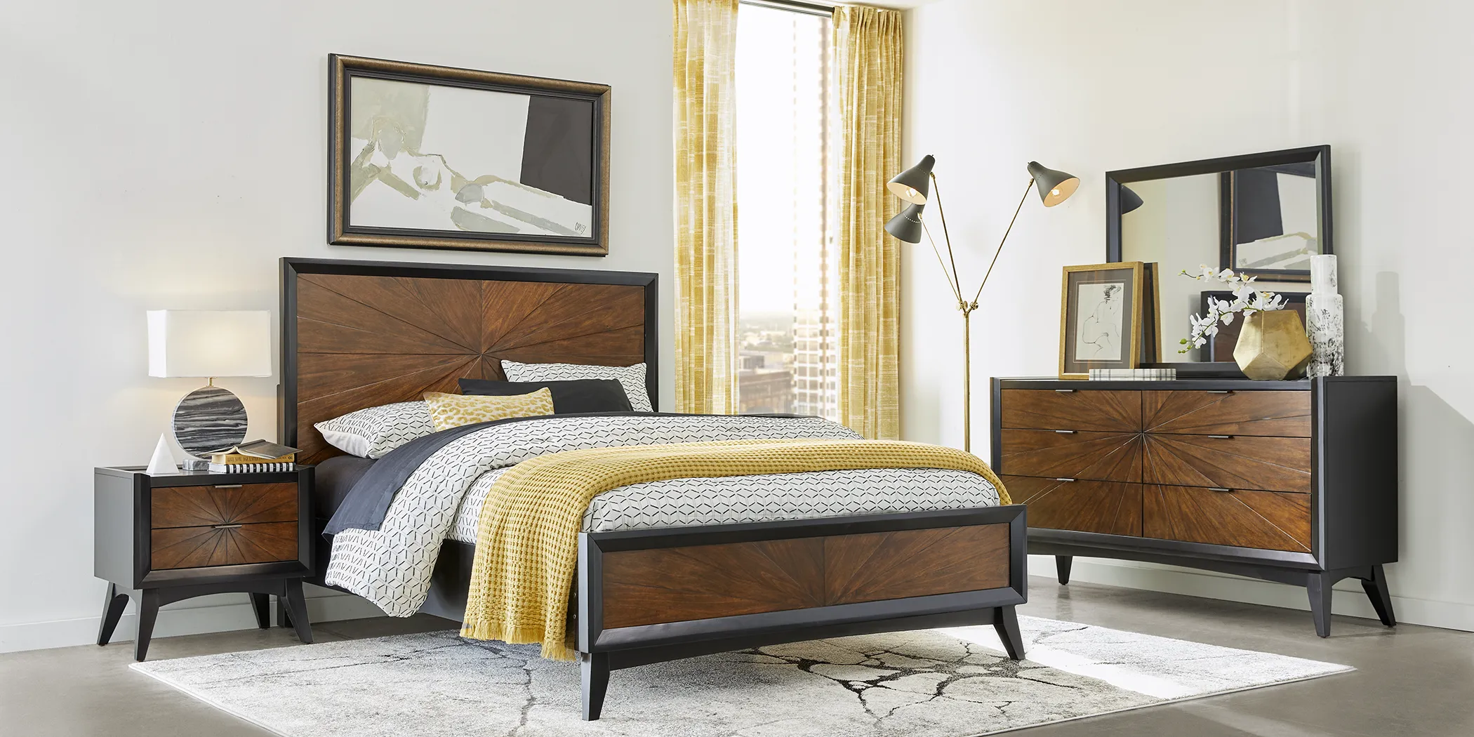 Blair Hills Pecan 5 Pc King Panel Bedroom - Thumbnail - Image 1