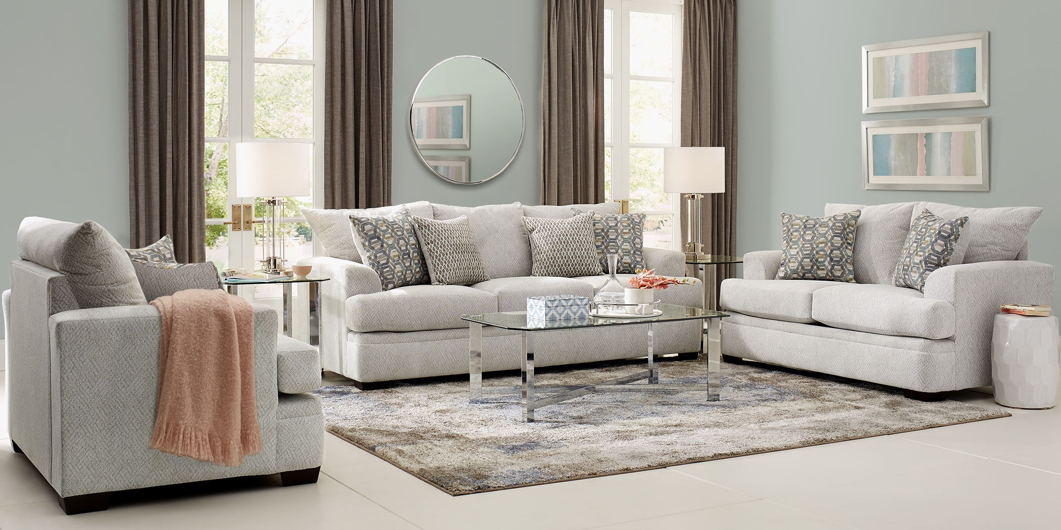 Blair Park Beige 7 Pc Living Room - Thumbnail - Image 1