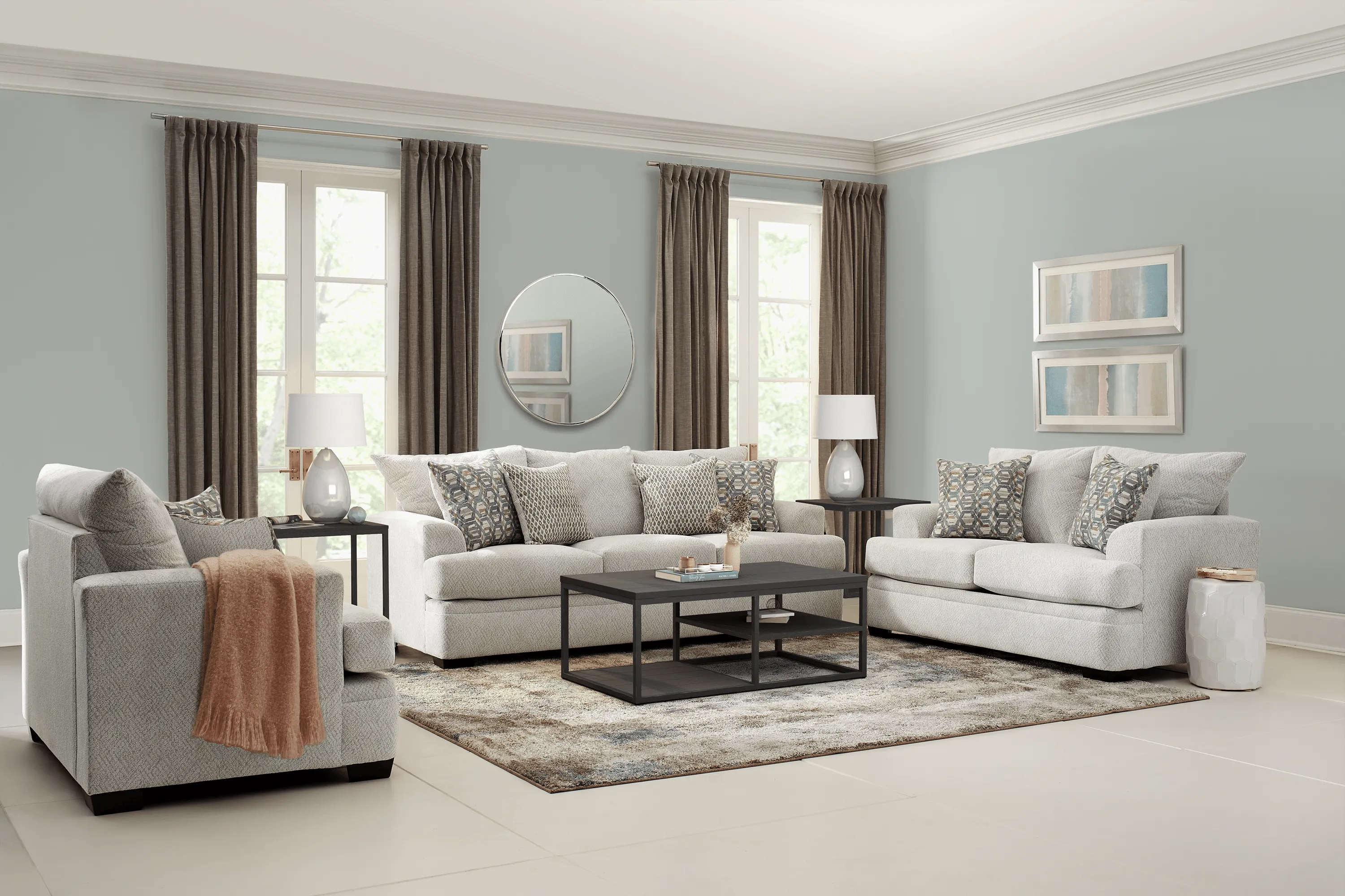 Blair Park Beige 7 Pc Living Room - Thumbnail - Image 1
