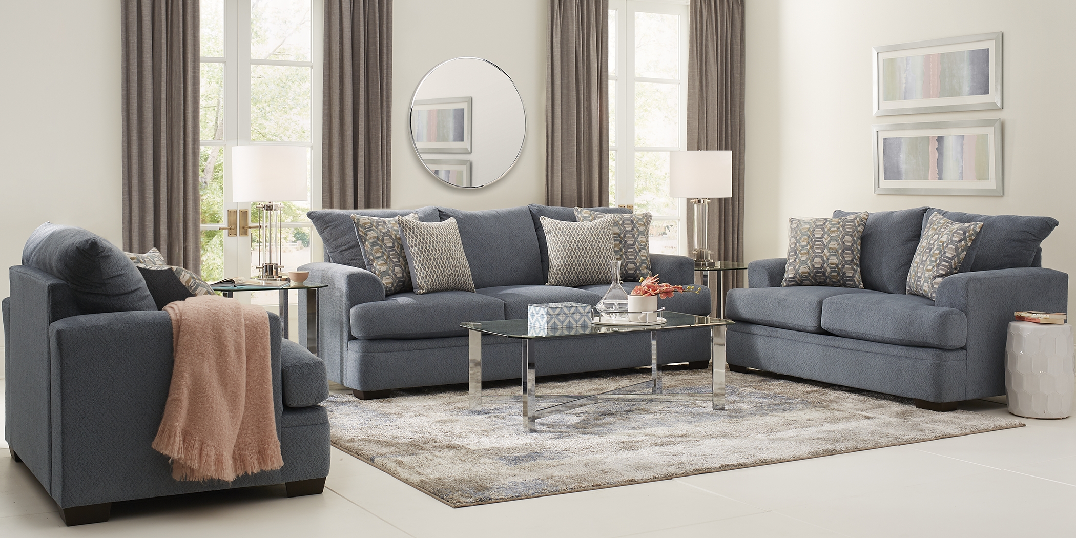 Blair Park Bluestone 5 Pc Living Room - Thumbnail - Image 1