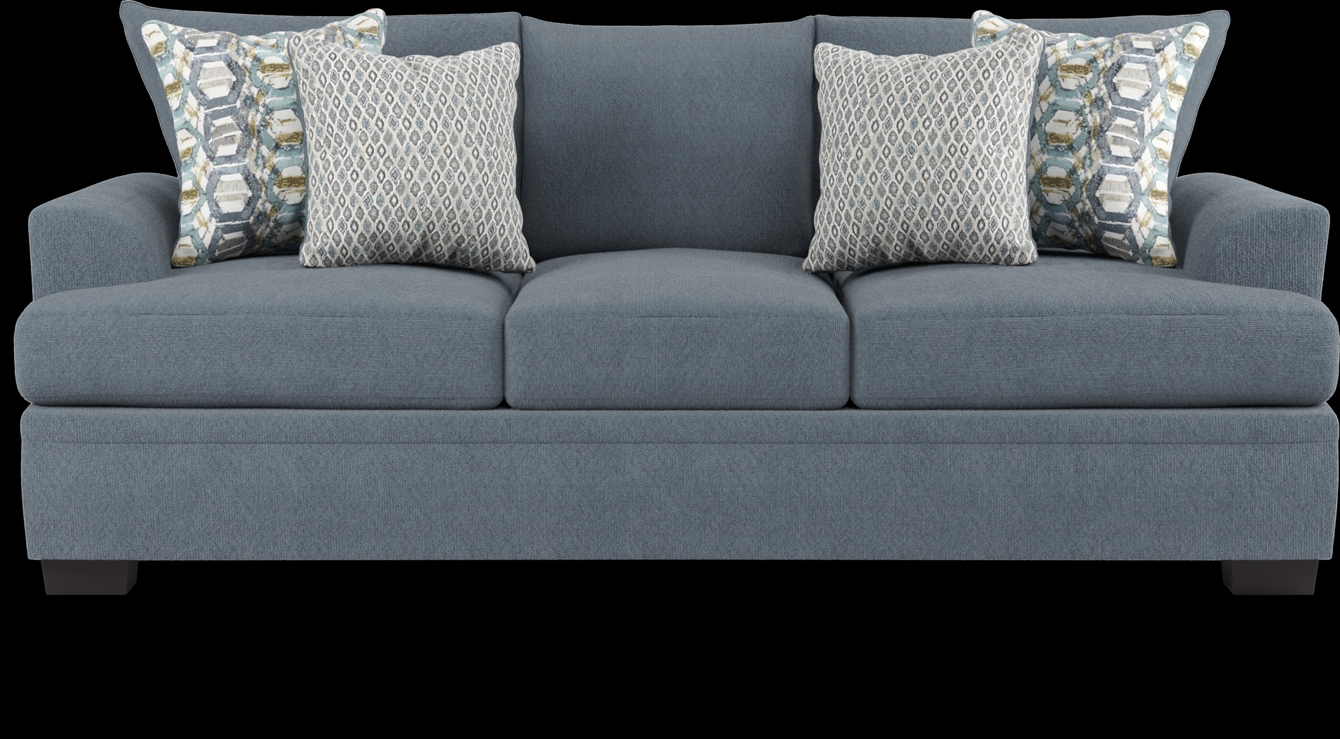 Blair Park Bluestone 7 Pc Living Room with Gel Foam Sleeper Sofa - Thumbnail - Image 2