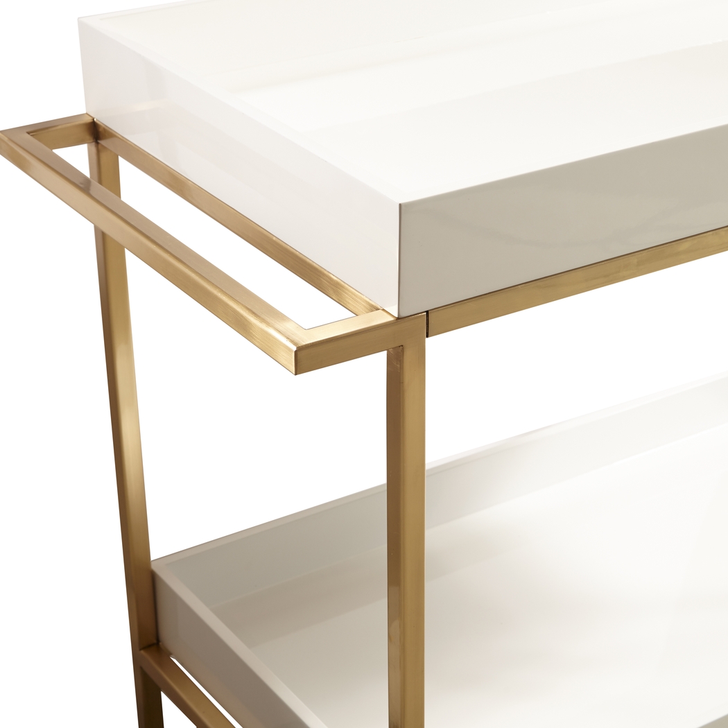 Blairen White Bar Cart - Thumbnail - Image 3