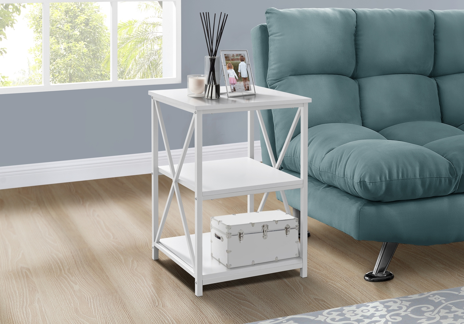 Blairstone White End Table - Thumbnail - Image 3