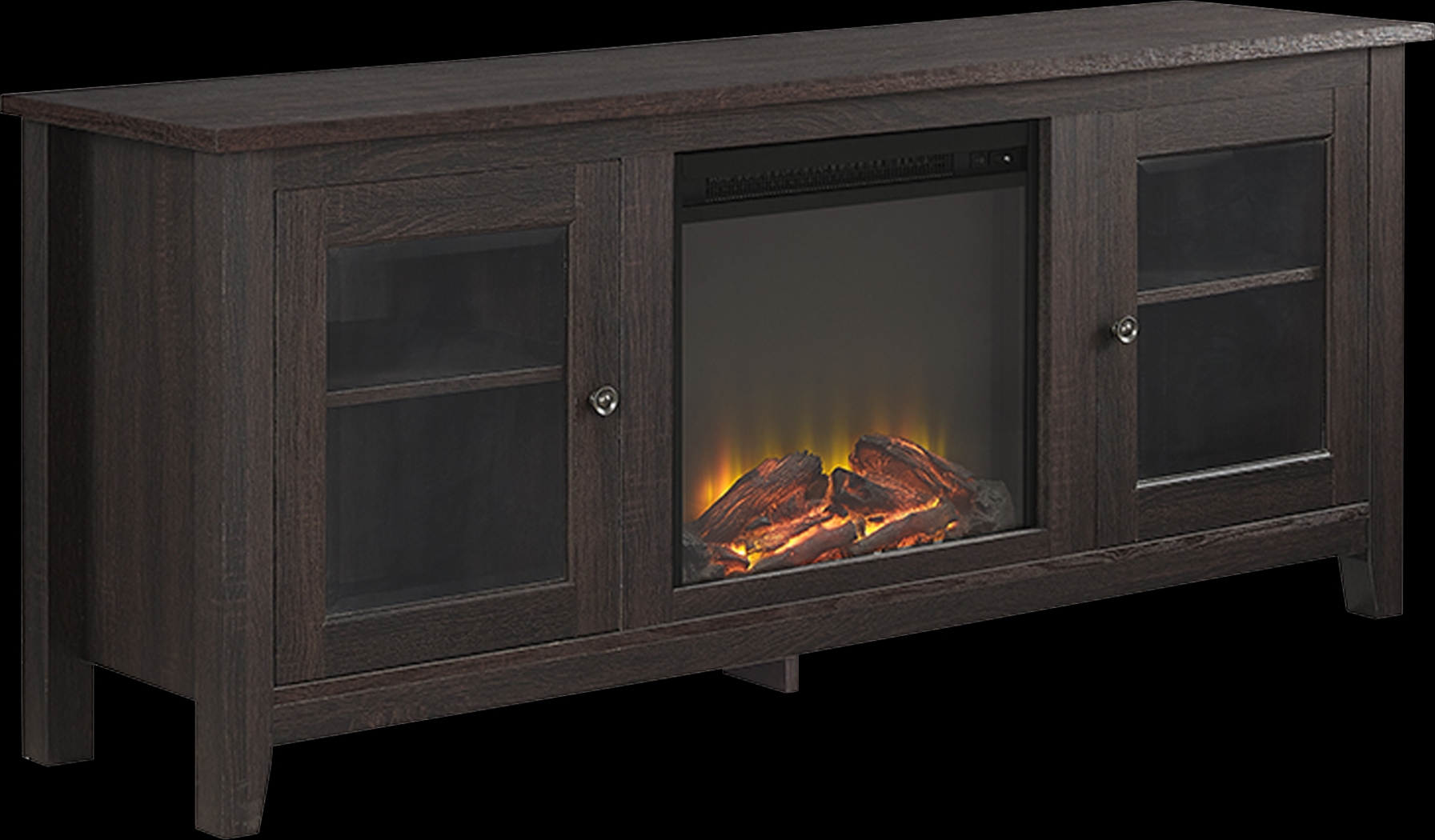 Blaize Espresso 58 in. Console with Electric Fireplace - Thumbnail - Image 2