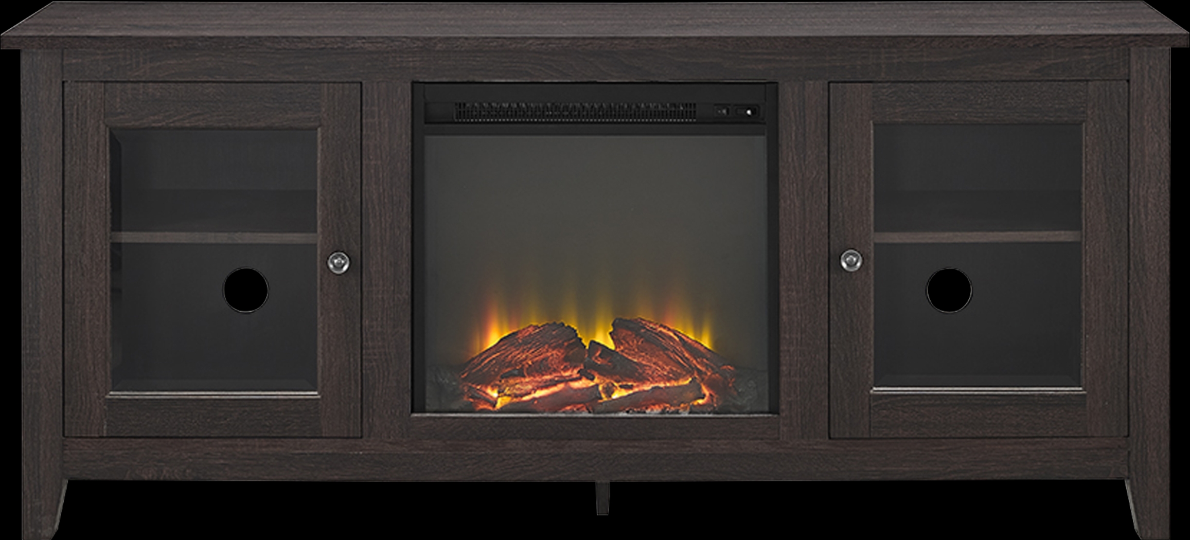 Blaize Espresso 58 in. Console with Electric Fireplace - Thumbnail - Image 1