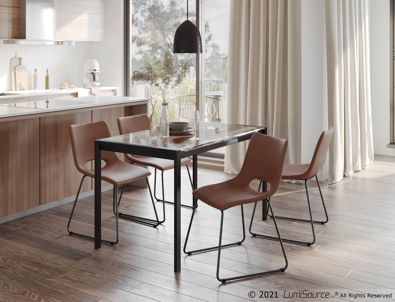 Blakeview Brown Side Chair, Set of 2 - Thumbnail - Image 9