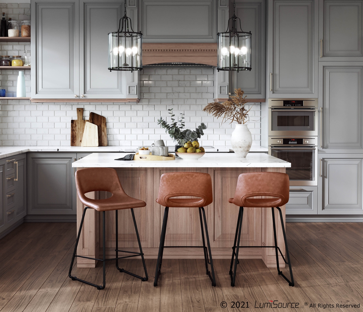 Blakeview Camel Counter Height Stool, Set of 2 - Thumbnail - Image 8