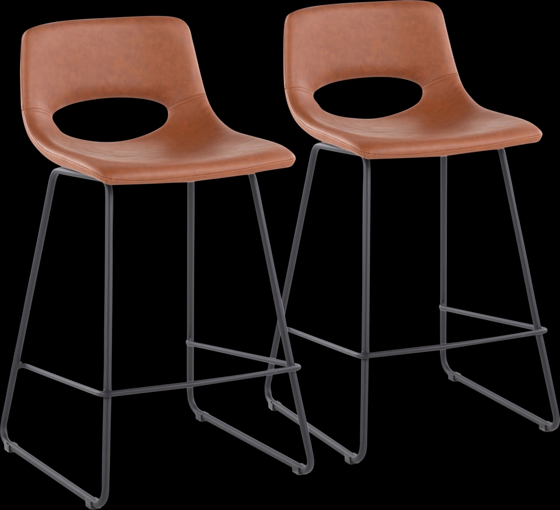 Blakeview Camel Counter Height Stool, Set of 2 - Thumbnail - Image 1