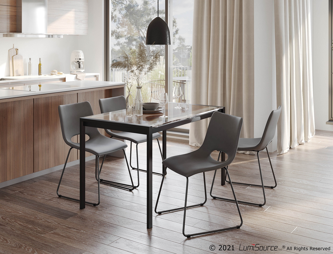 Blakeview Gray Side Chair, Set of 2 - Thumbnail - Image 9