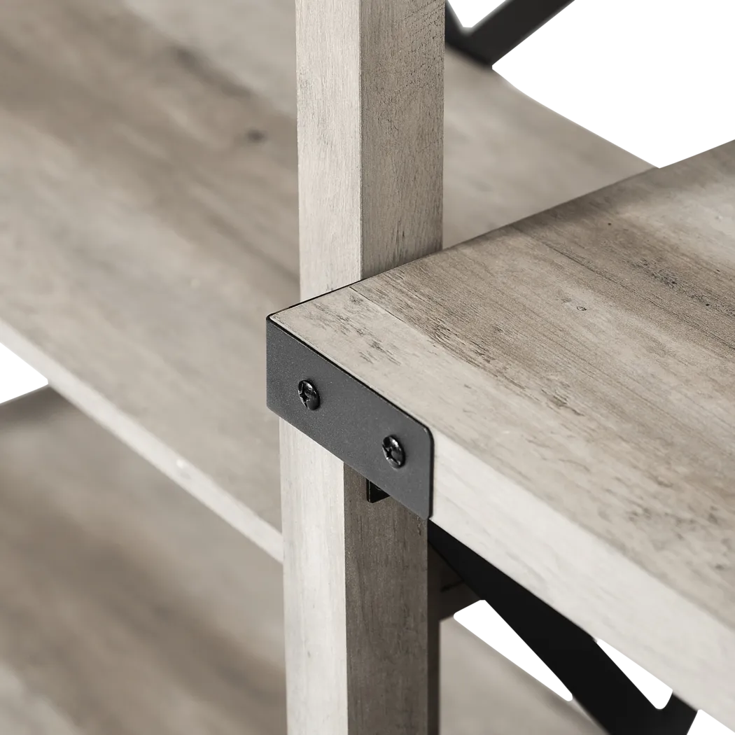 Blakewood Gray 60 in. Console, With Electric Fireplace - Thumbnail - Image 3