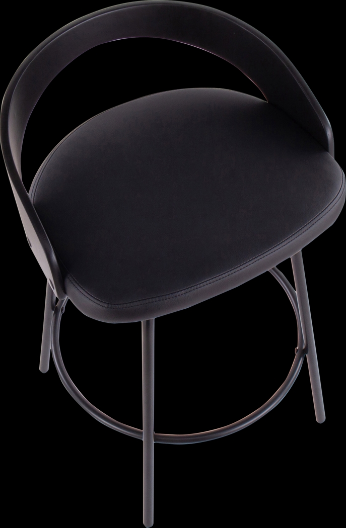 Blakistone Black Counter Height Swivel Stool Set of 2 - Thumbnail - Image 7