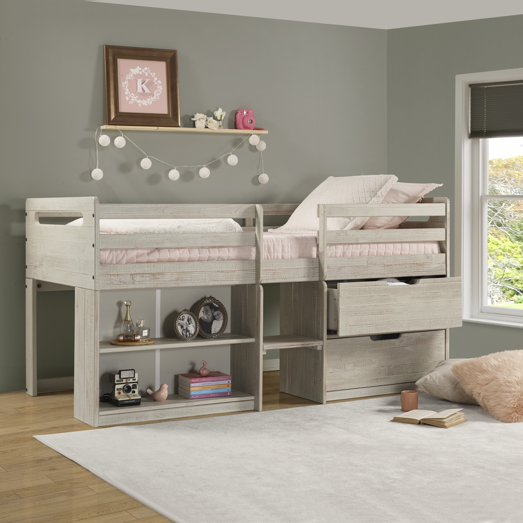 Blanchard Gray Twin Low Loft Bed - Thumbnail - Image 4