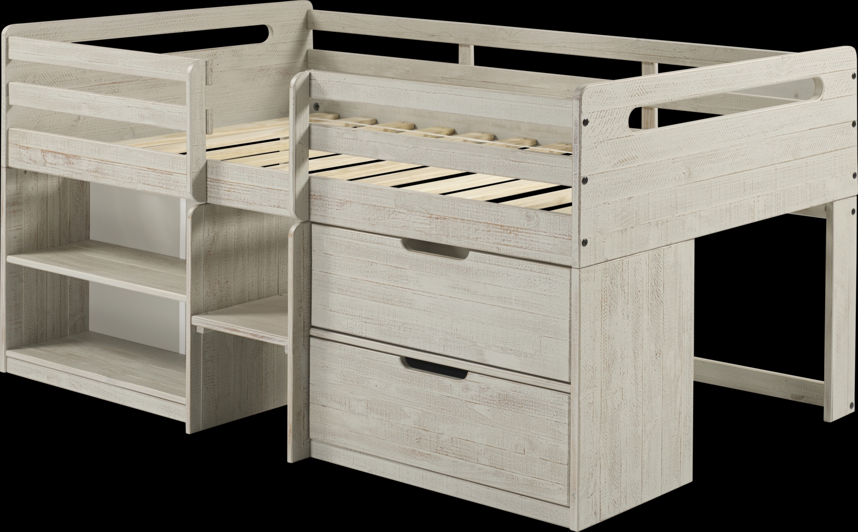 Blanchard Gray Twin Low Loft Bed - Thumbnail - Image 1