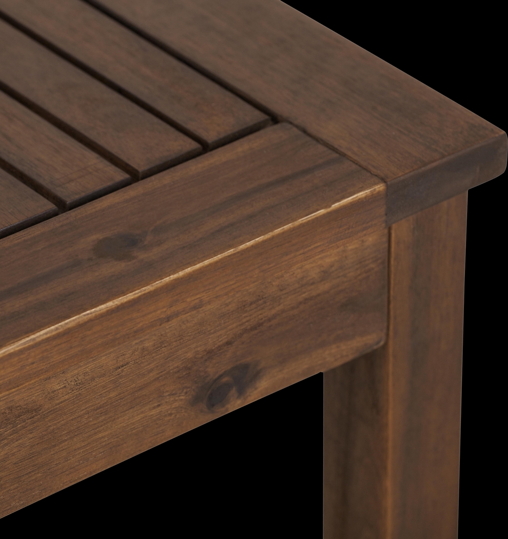 Blandin Dark Brown Outdoor End Table - Thumbnail - Image 3